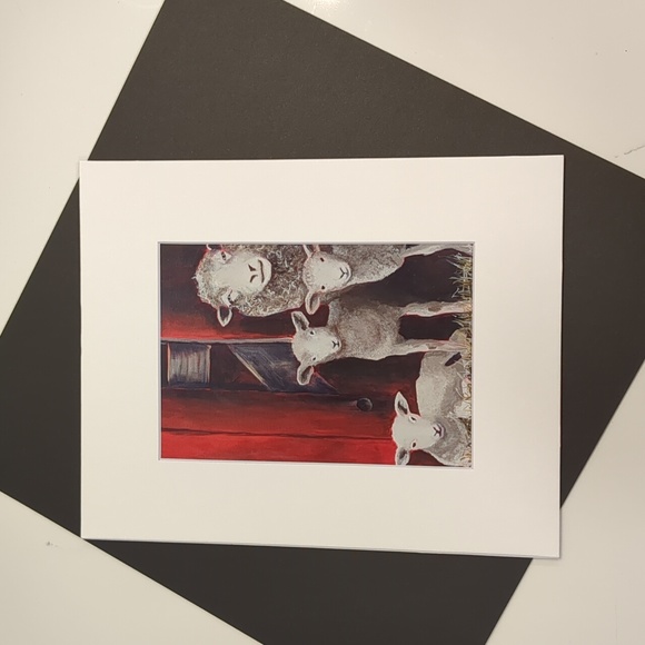 🎨Matted Art Print of Acrylic Painting - Picture 2 of 3